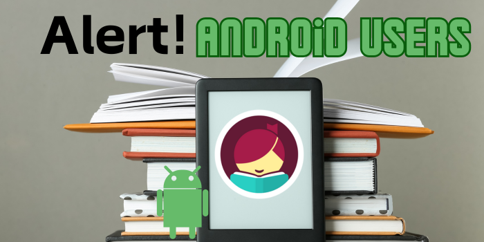 Android Users Alert Text graphic