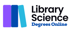 Library Science Degrees Online logo with embedded link to website
