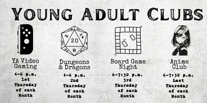 Young Adult Clubs info graphic