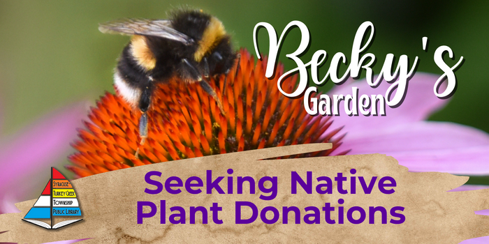 Becky's Garden  Seeking Native Plants Text Graphic
