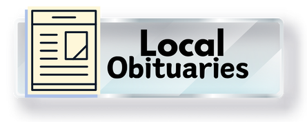 Local Obituaries button with embedded link to the obituary database