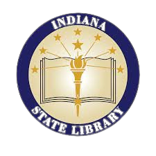 Indiana State Library logo with embed