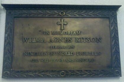 Wilma Agnes Kitson Memorial Placard