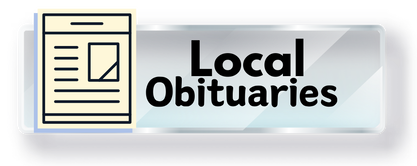 Local Obituaries button with embedded link to the obituary database